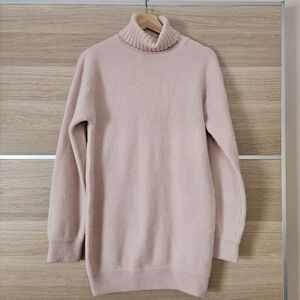 Autumn Cashmere 100% Lux Cashmere Sweater Dress Blush Pink Size S